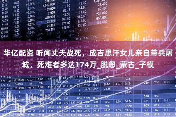 华亿配资 听闻丈夫战死,成吉思汗女儿亲自带兵屠城,死难者多达174万_脱忽_蒙古_子模